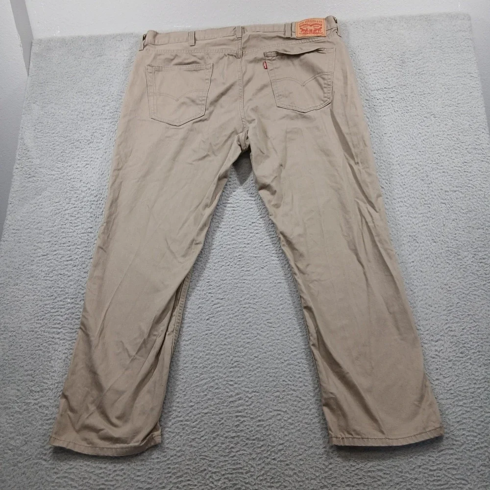 Levi's 559 Relaxed Straight Fit Khaki‎ Chino Pants Men's 42x32 Tan EUC